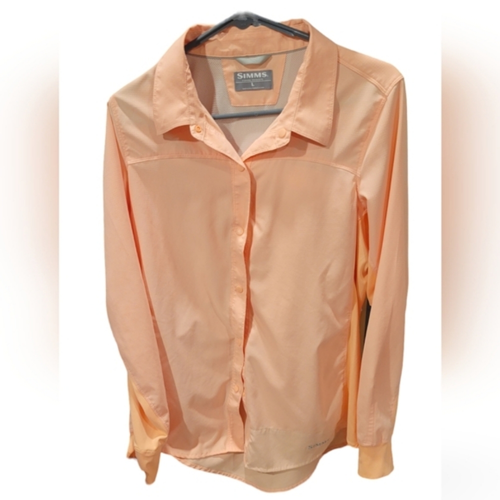 EUC Simms UPF 30 BiComp Women's Large Long Sleeve Top Peach